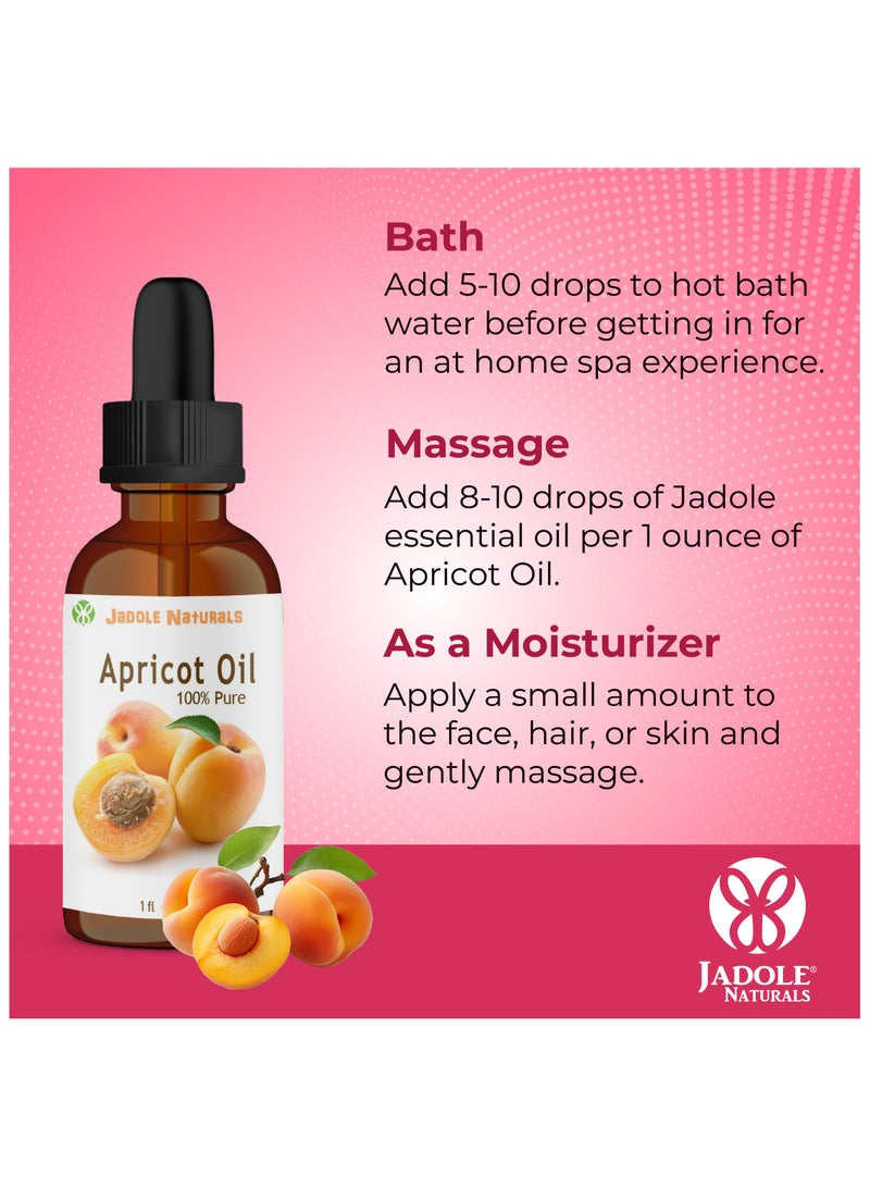 Jadole Naturals Apricot Oil - 30ml, Rich in Antioxidants & Vitamin E | Deep Moisturizer for Face, Skin & Hair Growth - Image 3