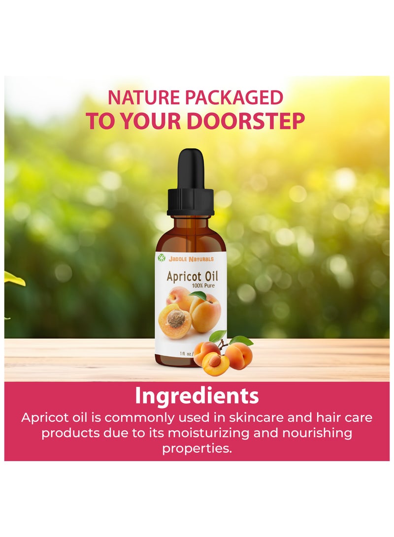 Jadole Naturals Apricot Oil - 30ml, Rich in Antioxidants & Vitamin E | Deep Moisturizer for Face, Skin & Hair Growth - Image 4