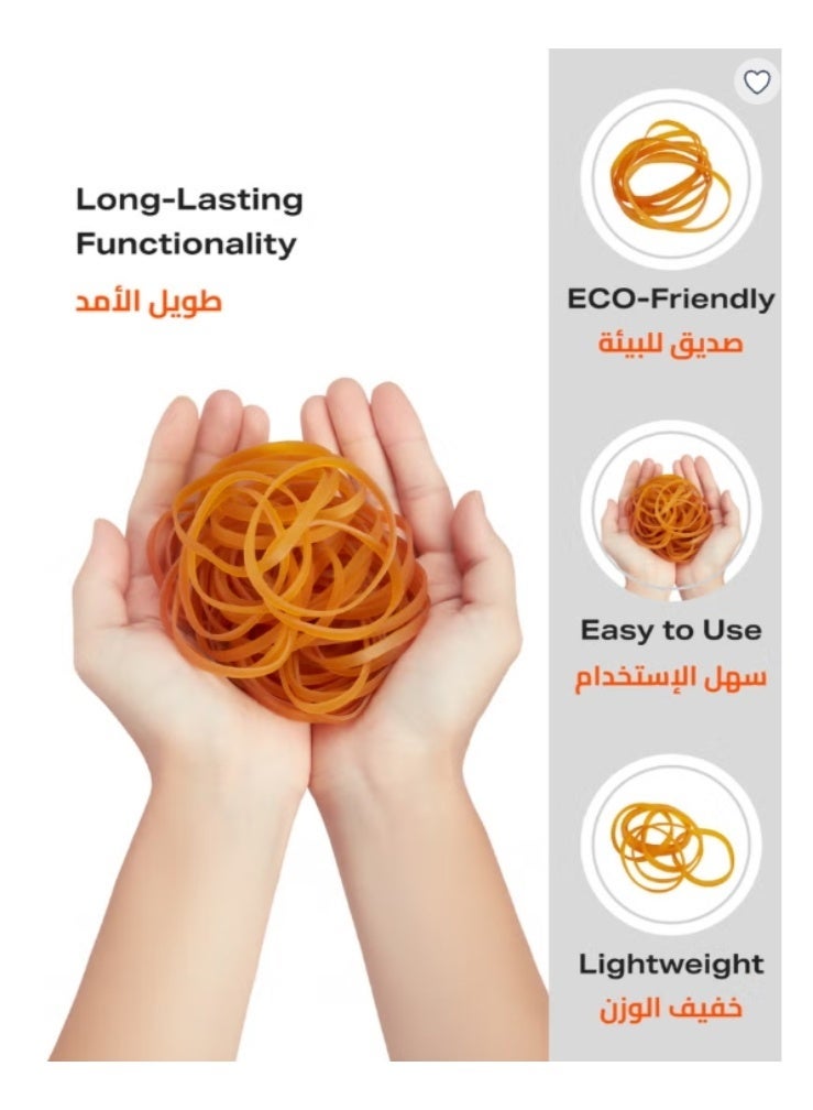 Rubber Bands Strong Elastic Bands for Office, Home & Packaging 40 Pcs  30mm - Image 3