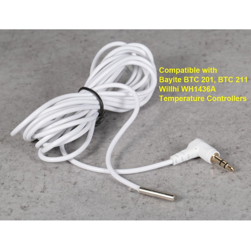 bayite NTC 10K Temperature Controller Probe Sensor with 3.5mm Audio Plug 9.8ft Long - Image 3