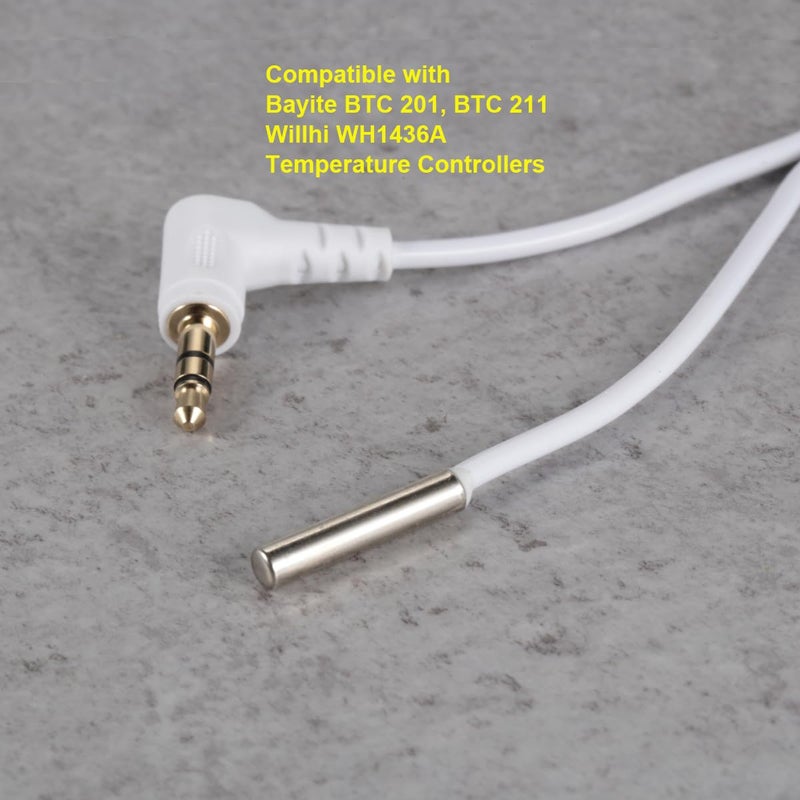 bayite NTC 10K Temperature Controller Probe Sensor with 3.5mm Audio Plug 9.8ft Long - Image 2