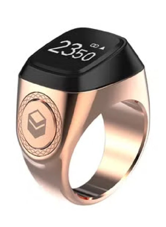 iQIBLA Smart Tasbih Zikr Metal Ring 18MM M0218RG Rose Gold  - Image 1