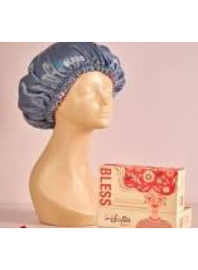 بليس قبعة ساتان - مقاس قياسي، ناعمة وجيدة التهوية لحماية الشعر أثناء النوم -مع كرانش - Image 1