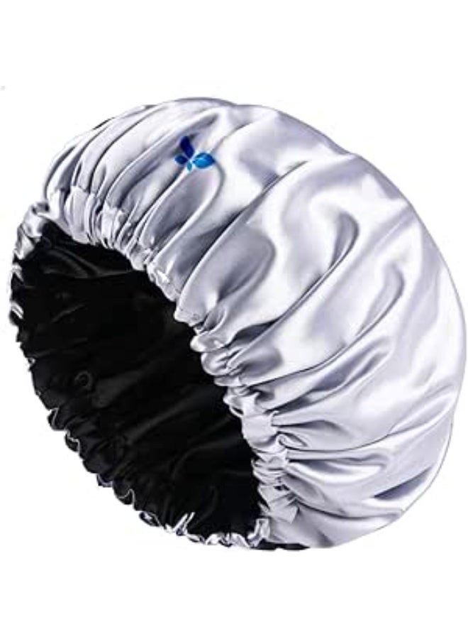 بليس قبعة ساتان - مقاس قياسي، ناعمة وجيدة التهوية لحماية الشعر أثناء النوم -مع كرانش - Image 2