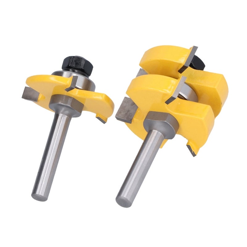 Tongue Groove Router Bit: 8mm Shank Carbon Steel Heat Resistant PTFE Coating - Clean Accurate Chip-Free Cuts Wood Joint Router Bit for Professional And Amateur Woodworking Projects - Image 3