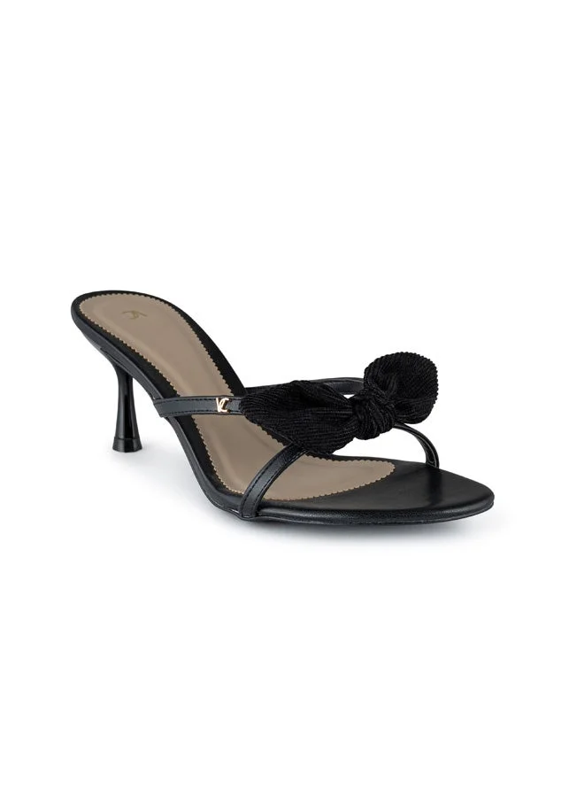 Vincci Black Women Multi Strap Mid Heel Sandals for Women | Best Price UAE