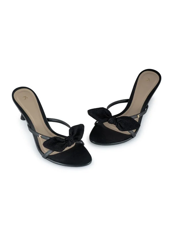 Vincci Black Women Multi Strap Mid Heel Sandals for Women | Best Price UAE