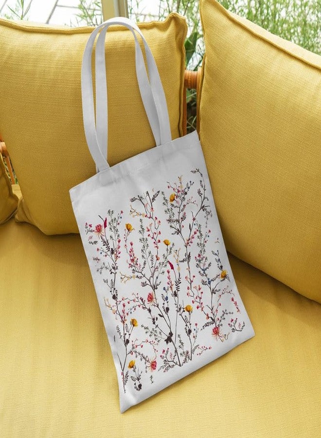 TrendoPrint Makeup Bag with Zipper Tote Bag with 15kgs Capacity (14x16inches) Multi-Purpose Bag, Sturdy Canvas Bag For Shopping, Groceries & College For Girls & Womens (DWT22) - Image 3