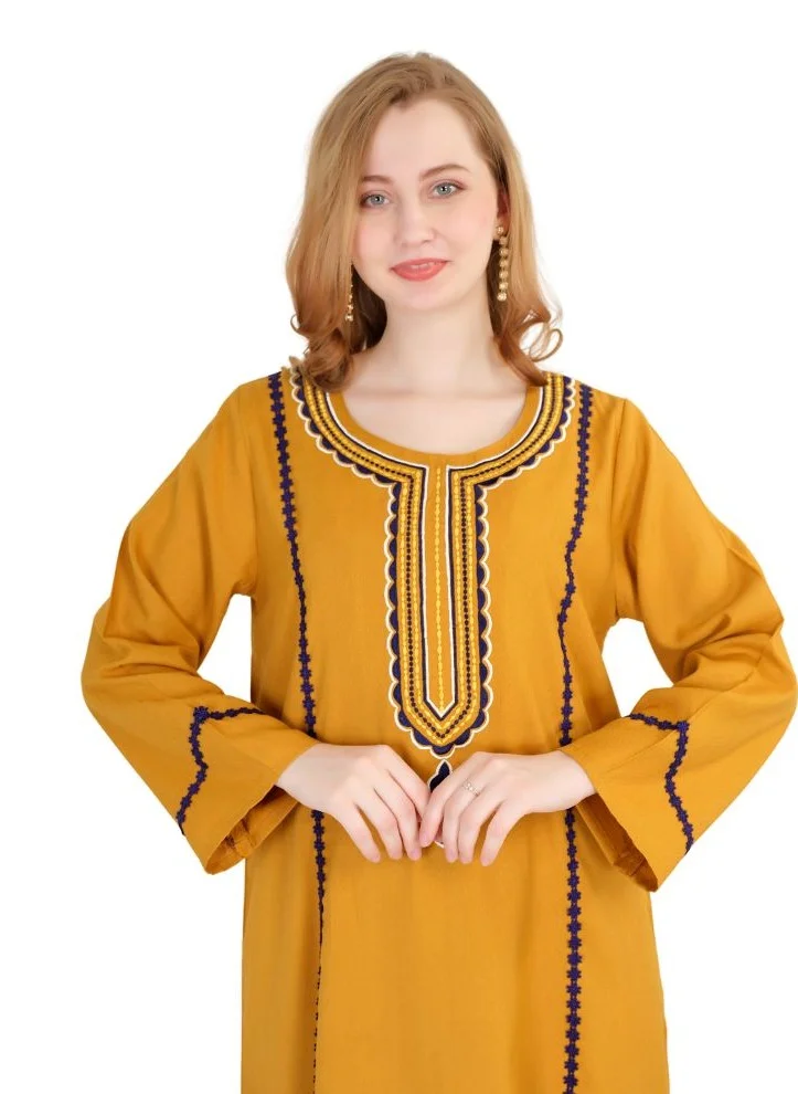 Artemea SOFT PREMIUM TEXTURED FABRIC WITH EMBROIDERY AND LACEDETAILS JALABIYA