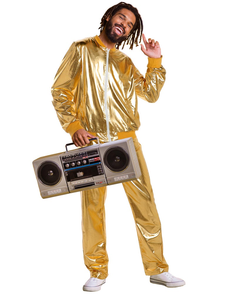 Halfchet Men's Metallic Jacket and Pants Set Jacket Men Straight Leg Trousers Costume for Men Disco Cosplay Party (Gold,X-Large) - Image 5