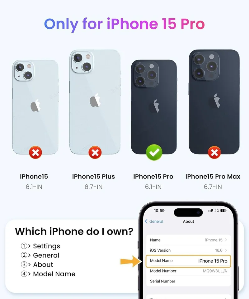 بلو بيك جراب BluePeak لهاتف iPhone 15 Pro - غطاء شفاف من جل السيليكون الرقيق (شفاف)