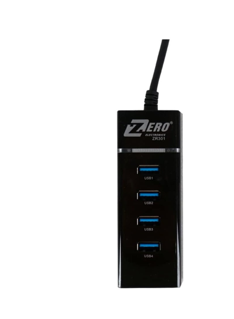 Zero Hub USB 3.0 ZR301 by Zero – 4 Ports | 5Gbps Speed | 30cm Cable | Sleek & Fast  - Image 3