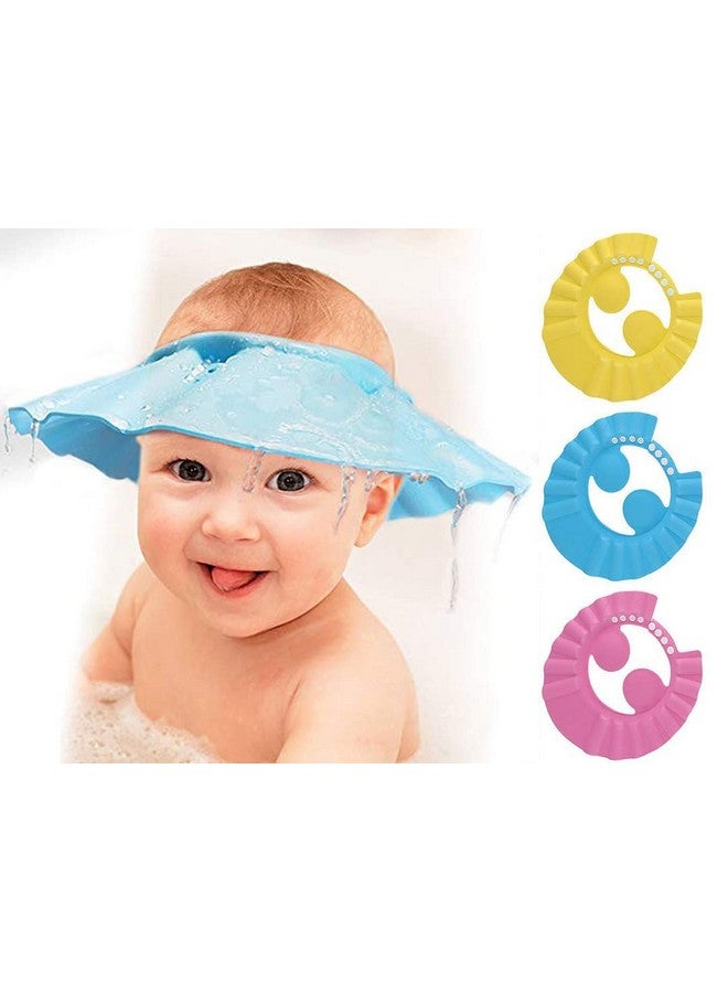 NOBILEA Baby Shower caps Adjustable Safe Soft Bathing Baby Shower Hair Wash Cap for Children, Baby Bath Cap Shower Protection for Eye and Ear(Multi-Color) - Image 3