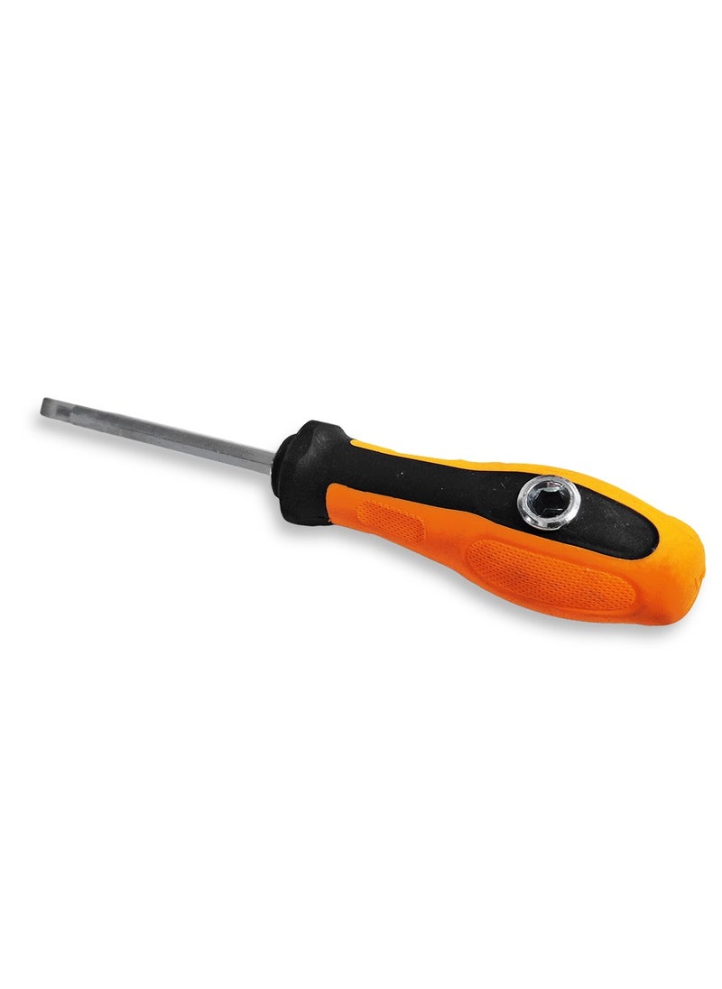 ABC - Double-head screwdriver, magnetic head, two ends in one head, flat end and star end to fit all screw shapes, metal base on the handle allows the use of external tools to increase torque when needed, made of hardened, corrosion-resistant steel to ensure long service life - Image 1
