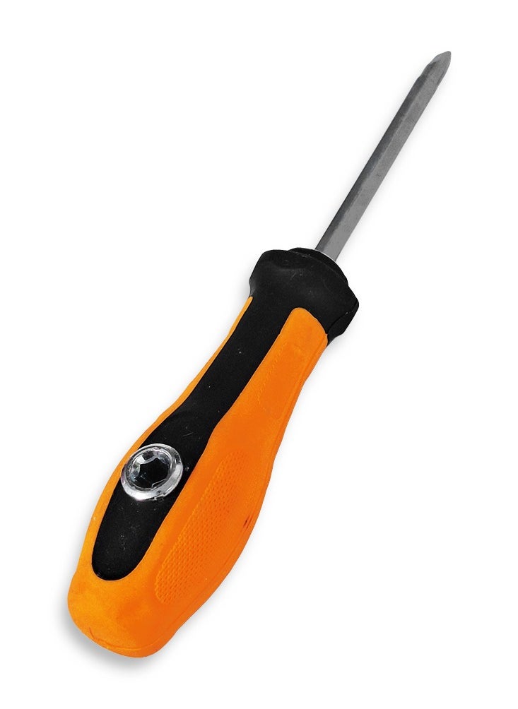 ABC - Double-head screwdriver, magnetic head, two ends in one head, flat end and star end to fit all screw shapes, metal base on the handle allows the use of external tools to increase torque when needed, made of hardened, corrosion-resistant steel to ensure long service life - Image 1