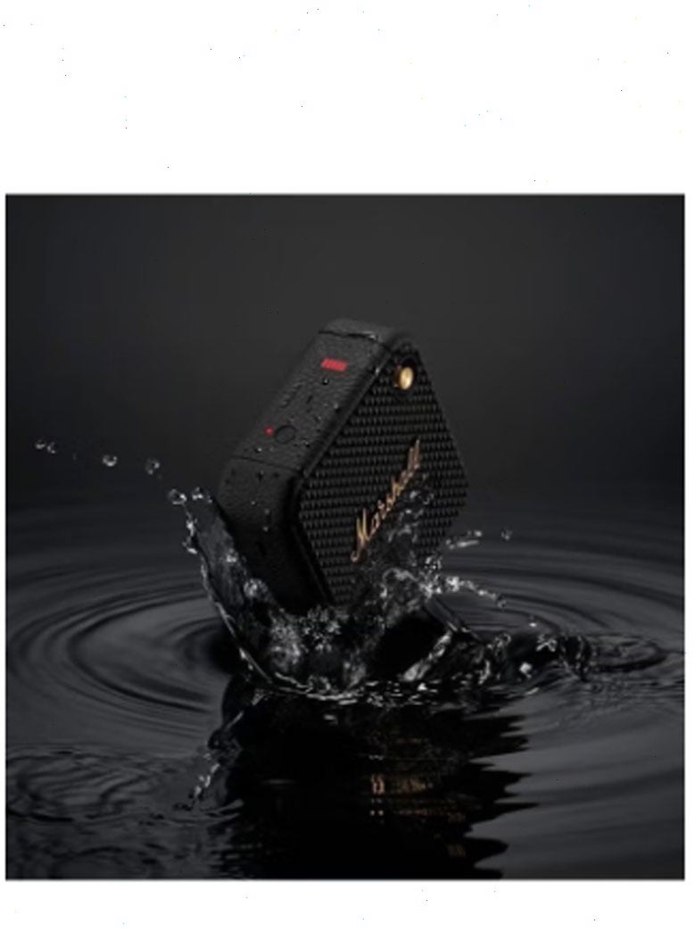 Marshal Willen Bluetooth Speaker, Wireless, 15+ Hours Playtime, Water-Resistent, Quick Charge, Stackable - Brass And Black - Image 5