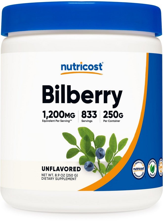 Nutricost Bilberry Powder 250 Grams - Gluten Free and Non-GMO - Image 1