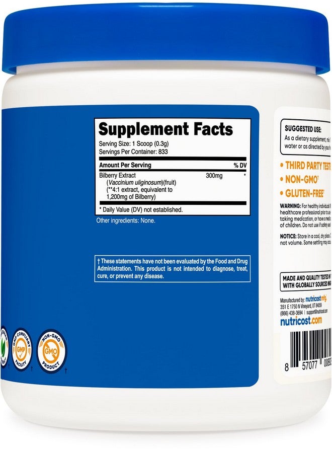 Nutricost Bilberry Powder 250 Grams - Gluten Free and Non-GMO - Image 5