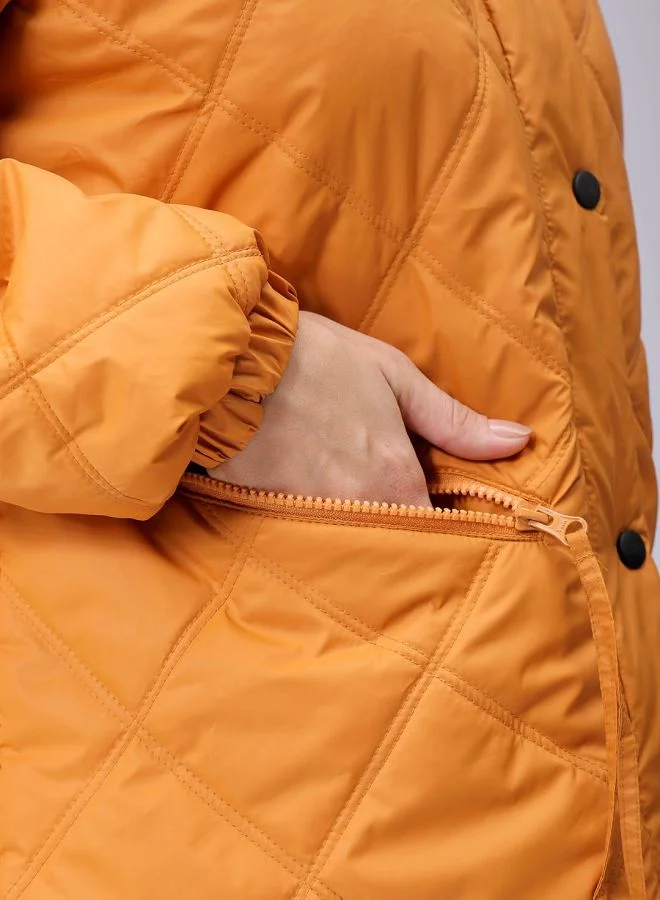 Freehand Women Relaxed Fit Solid Quilted Jacket