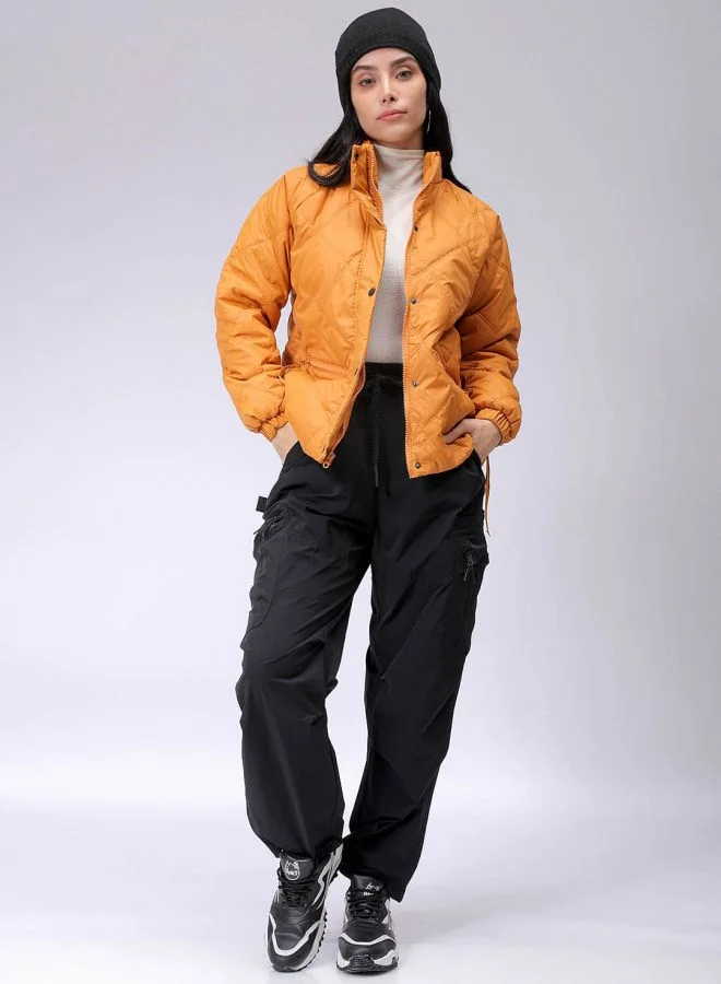 Freehand Women Relaxed Fit Solid Quilted Jacket