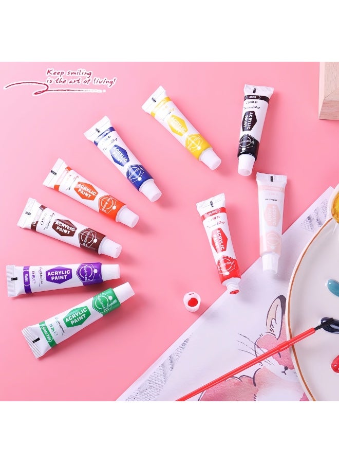 كيب سمايلنج ألوان أكريليك 12 لون × 12 مل – جودة عالية للرسم والأعمال الفنية - Image 2