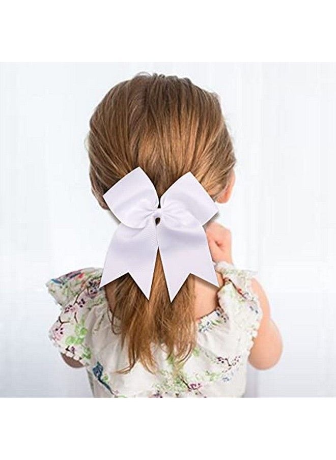 CN Large Cheer Bow 8" Girls Ponytail Holders Jumbo Teams Cheerleaders Hair Bows Competition Sports Elastic Hair Ties Accessories  - Image 4