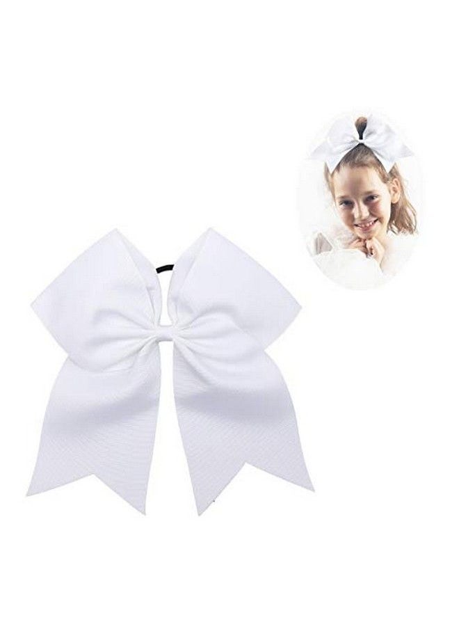 CN Large Cheer Bow 8" Girls Ponytail Holders Jumbo Teams Cheerleaders Hair Bows Competition Sports Elastic Hair Ties Accessories  - Image 2