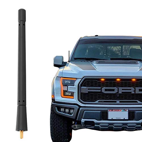 KSaAuto هوائي KSaAuto لسيارة فورد F150 F-150 2009-2024 2025، هوائي قصير لسيارة فورد F150، بديل هوائي السيارة بطول 7 بوصات لملحقات F150 لاستقبال AM FM - Image 1