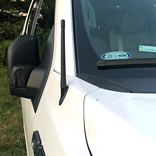 KSaAuto هوائي KSaAuto لسيارة فورد F150 F-150 2009-2024 2025، هوائي قصير لسيارة فورد F150، بديل هوائي السيارة بطول 7 بوصات لملحقات F150 لاستقبال AM FM - Image 5