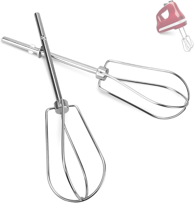 Dfnidy W10490648 Beaters Attachments for KitchenAid Hand Mixer, Stainless Steel Turbo Beaters Compatible with KitchenAid Mixer Replacement KHM2B AP5644233 PS4082859 Parts (2 Pack) - Image 1