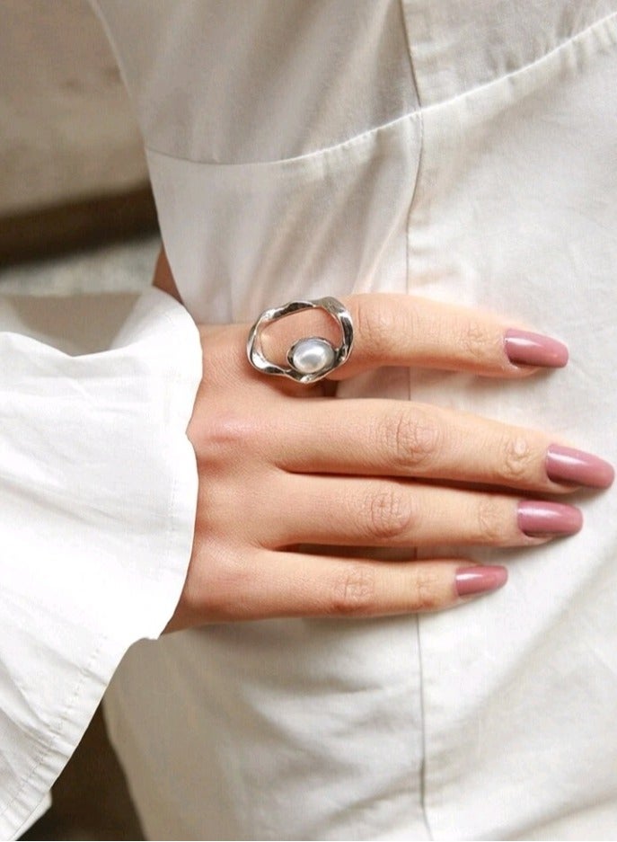 Jewelry For Life Trendy Silver Plated Ring For Women Size 8 - Image 1