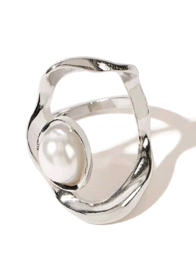 Jewelry For Life Trendy Silver Plated Ring For Women Size 8 - Image 3