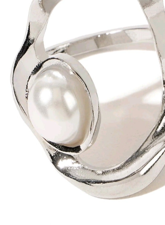 Jewelry For Life Trendy Silver Plated Ring For Women Size 8 - Image 4