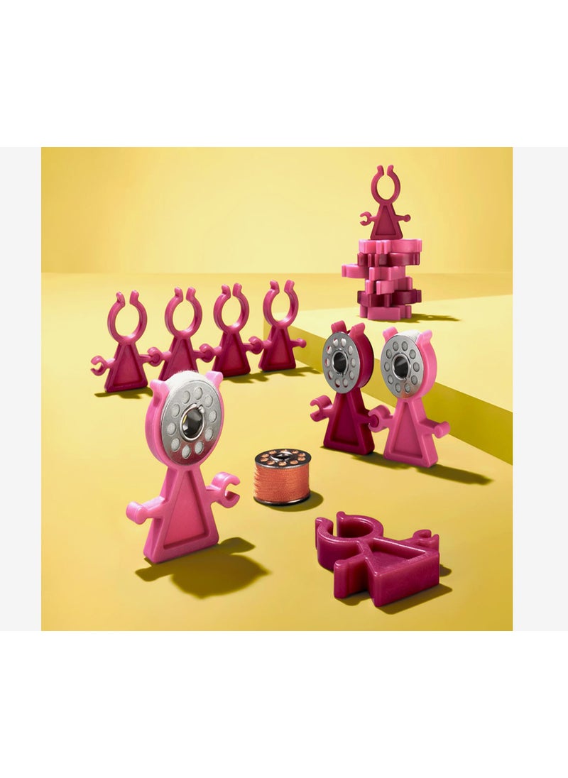 Clamps For Fixing The End Of Sewing Threads, Pink