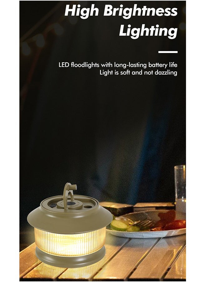 MVAQKLM  - LED Camping String Lights,20m Waterproof Outdoor Lights with 5 Lighting Modes,Rechargeable 3000mAh USB-C charging,2 in 1 Portable String Lights for Yard, Garden, Camping, Party - Image 1