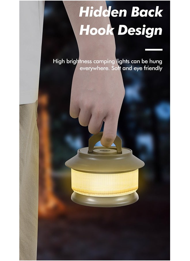 MVAQKLM  - LED Camping String Lights,20m Waterproof Outdoor Lights with 5 Lighting Modes,Rechargeable 3000mAh USB-C charging,2 in 1 Portable String Lights for Yard, Garden, Camping, Party - Image 1