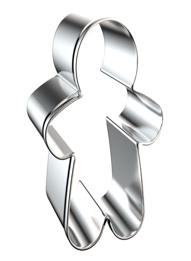 QAAQS Gingerbread Man Cookie Cutter Set - 5 inch, 4 inch, 3 inch, 2 inch - 4 Piece Christmas Gingerbread Boy Cookie Cutters Shapes Molds - Stainless Steel - Image 4