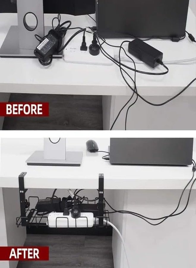 Gadget Wagon Under Desk cable Management Storage Tray, Non Drill, just plug & play - Image 2