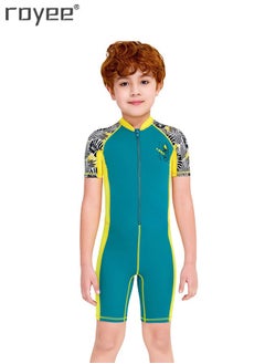 Royee Boys Girls One Piece Water Sport Short Swimsuit UPF 50+ Rash Guard  - Image 1