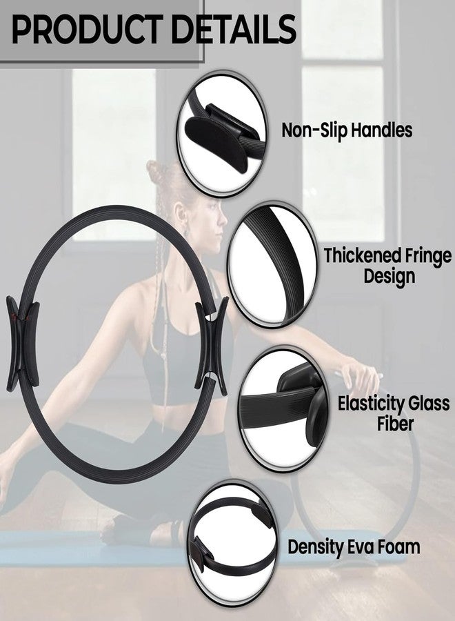 Orrda Yoga Circle Exercise Pilates Ring | Magic Circle Pilates Ring Fitness Trainer with Dual Padded Handles Full Body Toning Fitness for Beginners Men Women Stretching, Relaxation (1 Psc_Multicolor) - Image 4