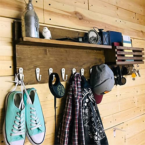 ZAYBOD 15-Pack Coat Hooks with 30 Screws | Heavy Duty Wall Mounted Hooks for Robe, Backpack, Keys & Entryway Storage | Multi-Use Hanging Hardware (White) - Image 2
