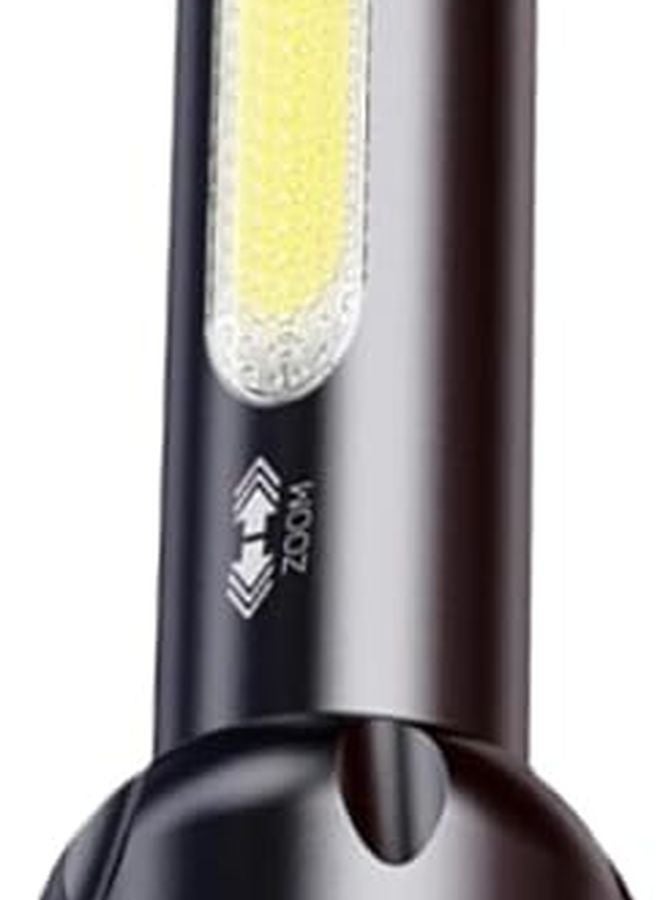 Black High Power USB Rechargeable Flashlight with Lithium Battery for Outdoor Emergency - Image 1