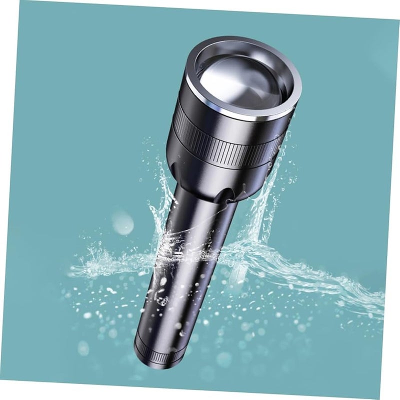 Black High Power USB Rechargeable Flashlight with Lithium Battery for Outdoor Emergency - Image 3