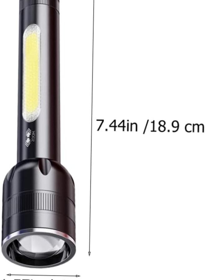 Black High Power USB Rechargeable Flashlight with Lithium Battery for Outdoor Emergency - Image 4