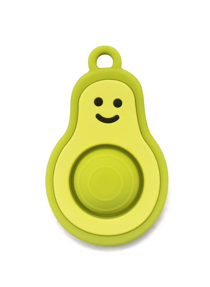 Twisoo Baby Teether - Avocado Design, BPA-Free Silicone Chewing Toy, Soft & Safe for Newborns, Cute Pacifier Chain DIY Accessory ( Yellow ) - Image 1