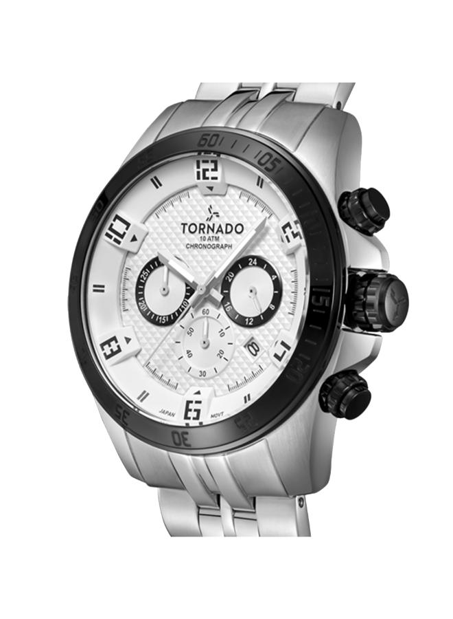 TORNADO Men's Stainless Steel Chronograph Watch T3149B-YBSW - 46 mm - Image 5