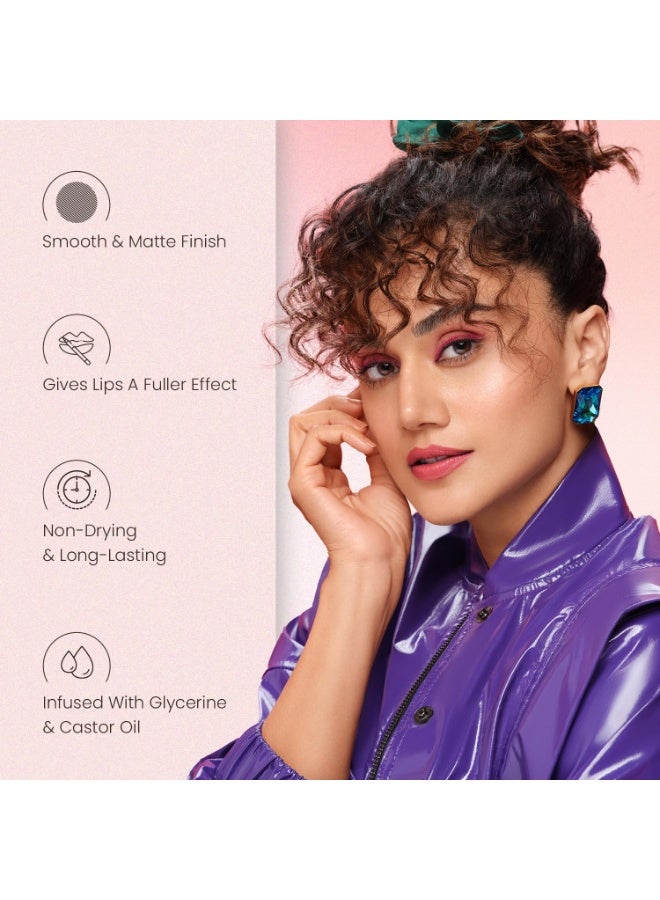 سويس بيوتي قلم تحديد شفاه جريء مطفي من سويس بيوتي | يدوم طويلًا | لمسة نهائية مطفية | لا يسبب الجفاف | لون وردي ساني - ١٣ - Image 2