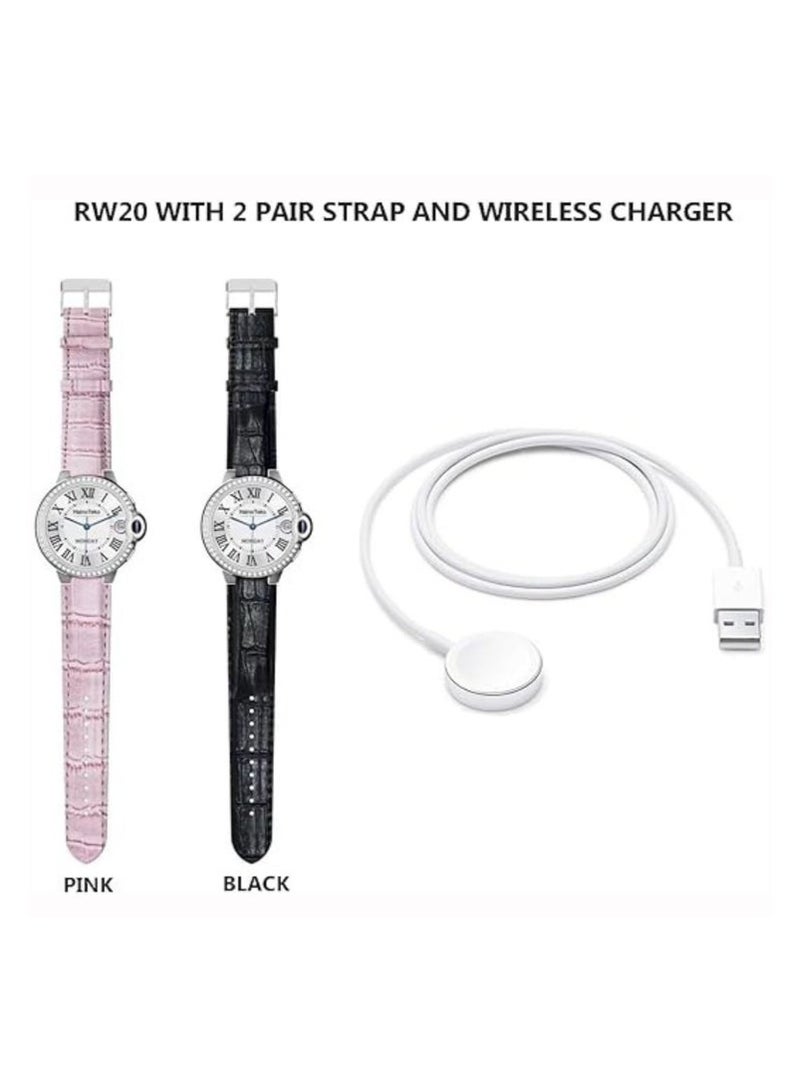 Haino Teko Women’s Smartwatch in Elegant Pink with 2 Stylish Strap Sets, HD Full Touch Display, Bluetooth Calling, Heart Rate & Sleep Monitoring, Step Counter, Smart Notifications, Long Battery Life – Perfect for Girls & Women, Gift-Ready Package - Image 4