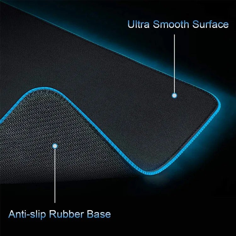 Y&D RGB Large Gaming Mouse Pad Desk Mat - Extended LED Computer Gamer Mousepad Keyboard Pad - Non-Slip Rubber Base PC Laptop Desk Pads - Image 4
