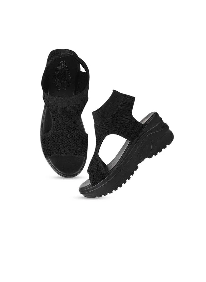 Shoetopia Shoetopia Girls Wedge with Laser Cuts